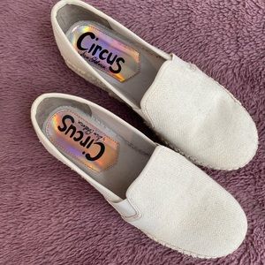 Beige flats. Worn once. Very comfortable